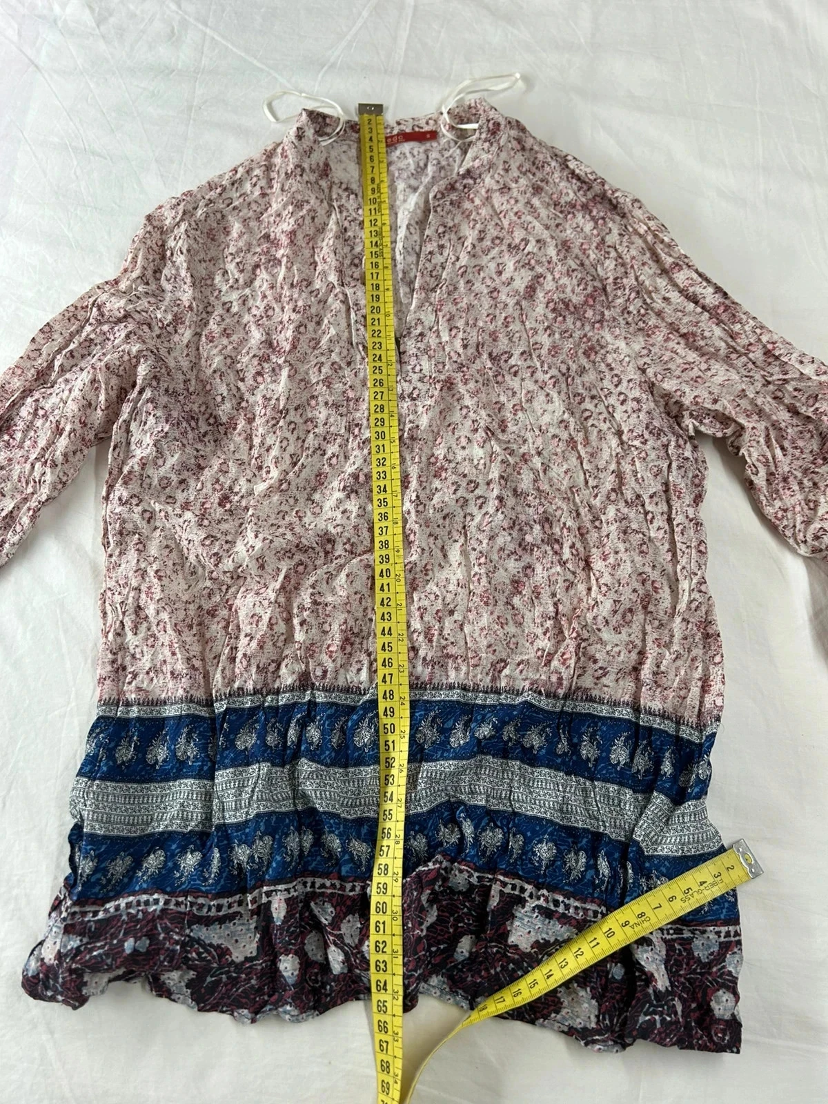 Lange mouw blouse edc vintage met veelkleurige patronen – photo 8